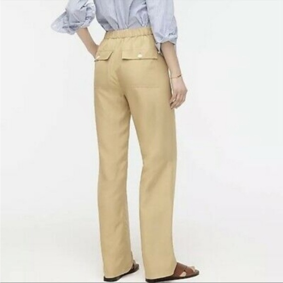 NWT J. Crew Pan Trouser High Rise Straight Leg Surplus Pocket Patch Utility Wide - Picture 3 of 14